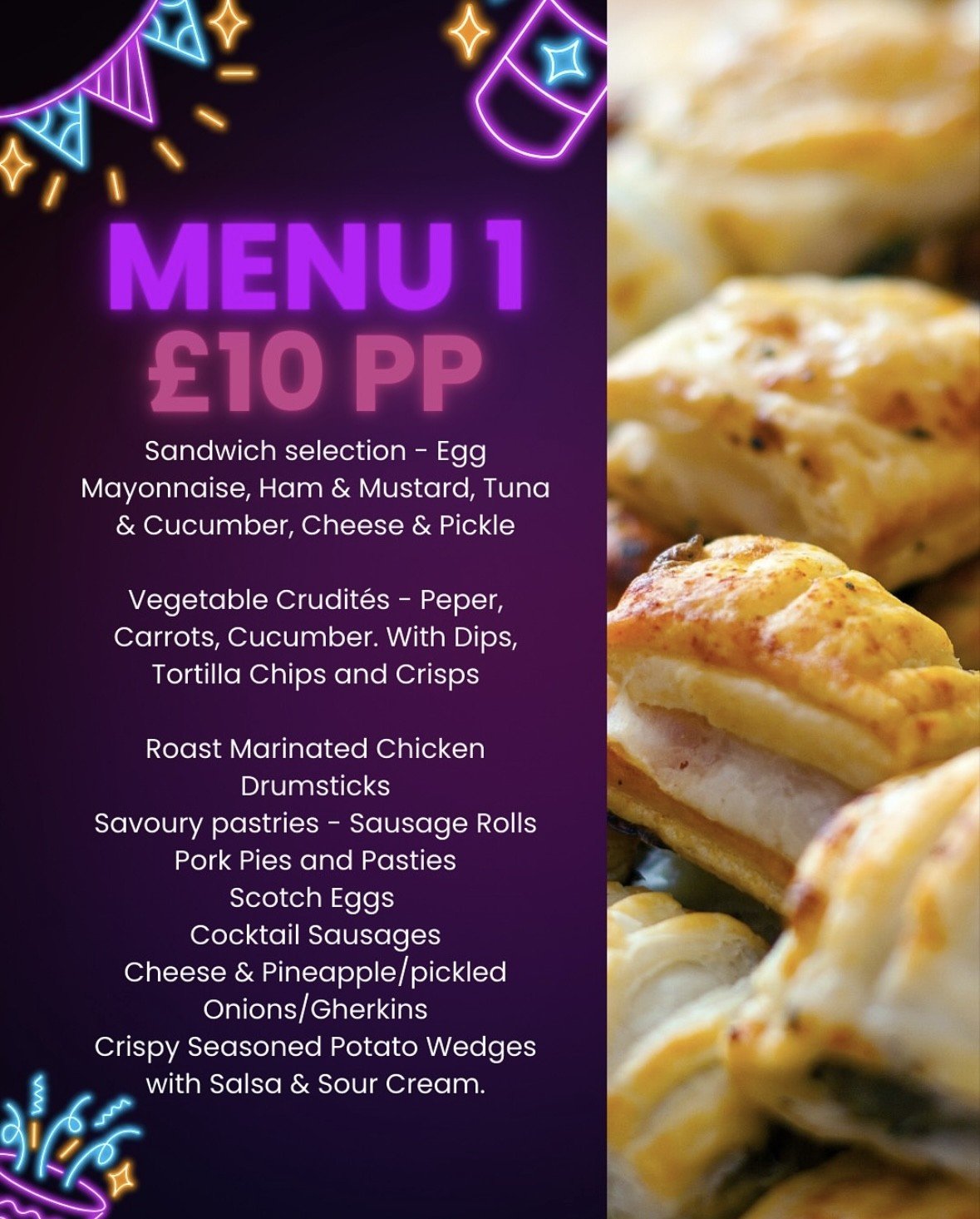 Venue 42 function food menu