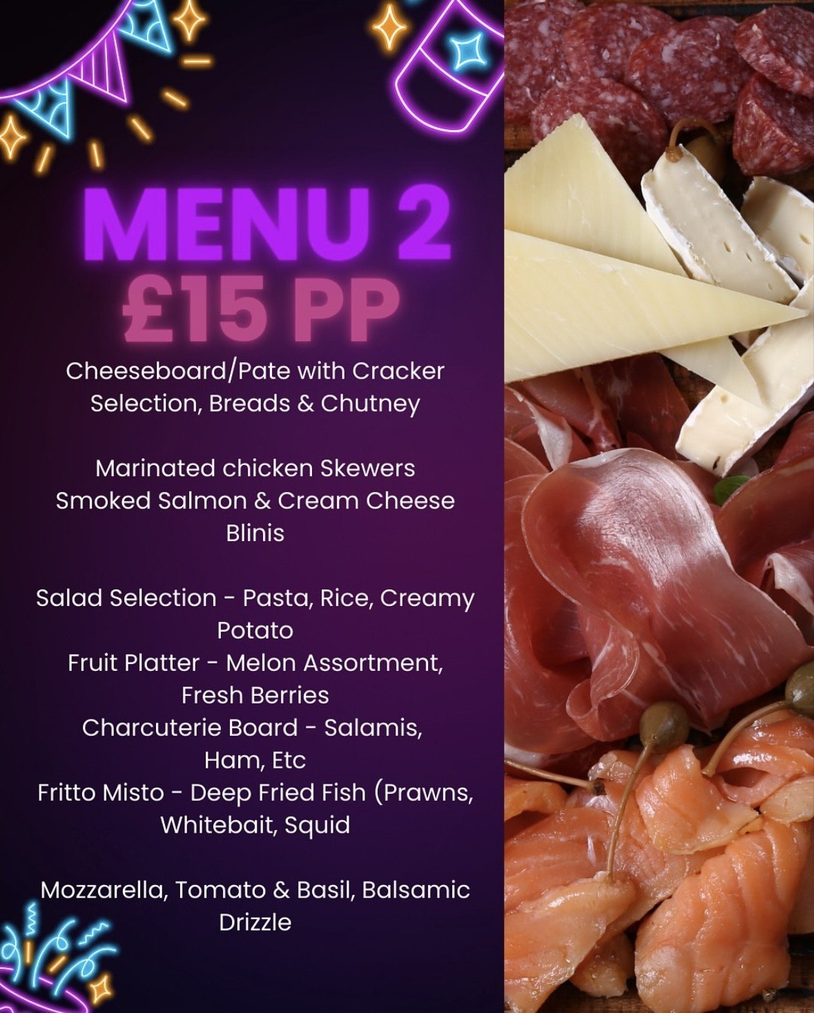 Venue 42 function food menu